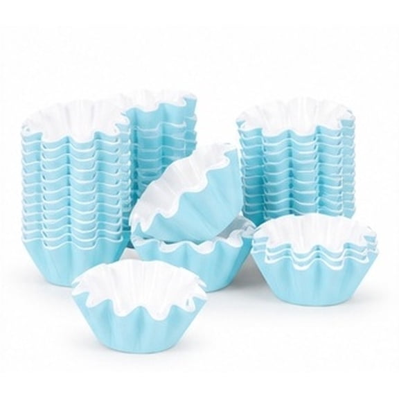 HONITANO cake wrappers Wavy Edge Oven-Friendly Recyclable Paper Baking Cups 100 Count