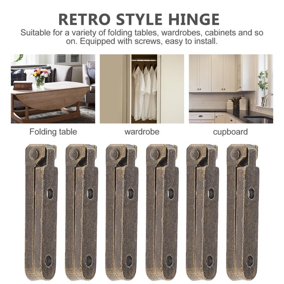 HONITANO 10Pack Small Furniture Hinges for Cabinet and Shelves