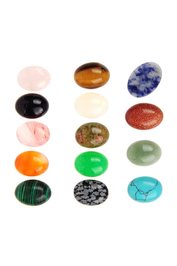 Mixed Stone Bead Charms Quartz Crystal Assorted 10Pcs for Craft Projects