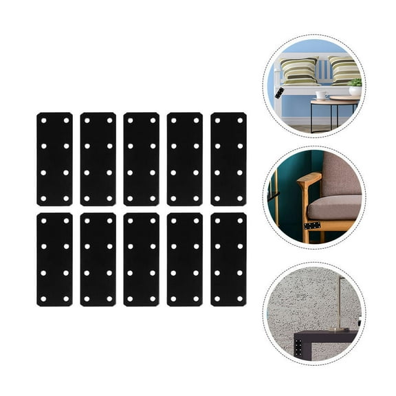 HONITANO 10Pcs Flat Joining Brackets for Wood Reinforcement Connecting Tools