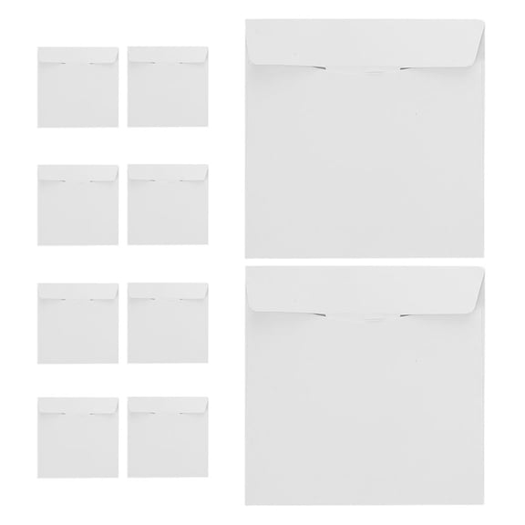 HONITANO 10 Pack White Cardboard CD Mailer Envelopes, Protective Disc Mailing Sleeves for DVD Storage and Shipping