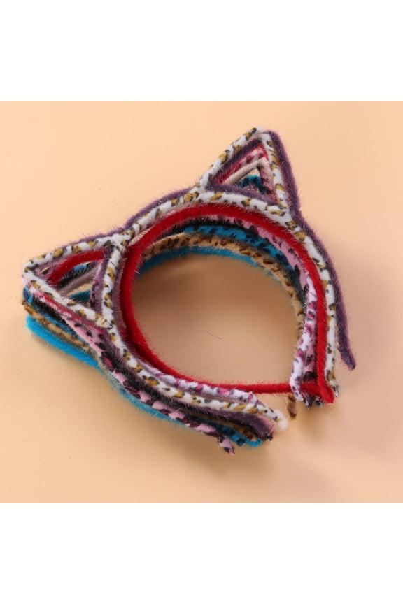 12Pack Cat Ear Headband Cute Design for Girls Women Hair Decoration Party Costume