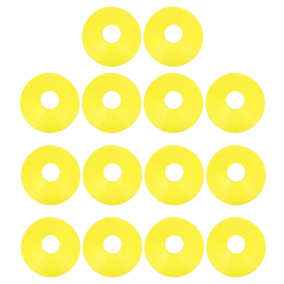 HONITANO 14Pcs Professional Football Cones Yellow Portable Agility Training Disc Soccer Accessory for Sports