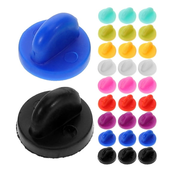 HONITANO 150Pcs Box Simple Shape Assorted Color Rubber Pin Backs for Enamel Pins Lapel Pin Supplies Protective Cover