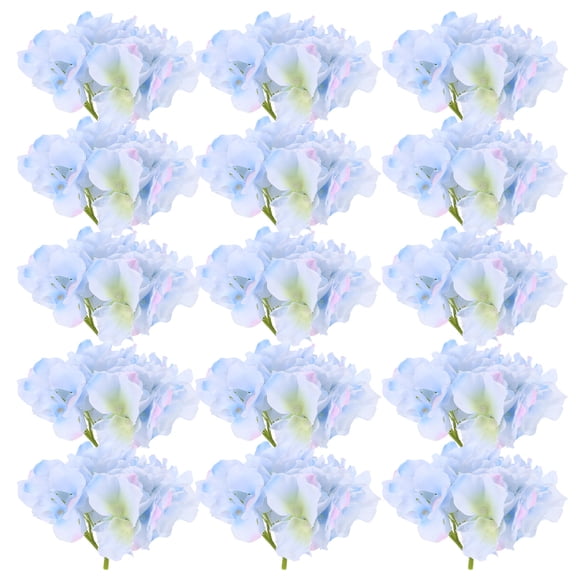 HONITANO 18 Pcs Artificial Hydrangea Flower Blue for Home Decoration 19X12cm