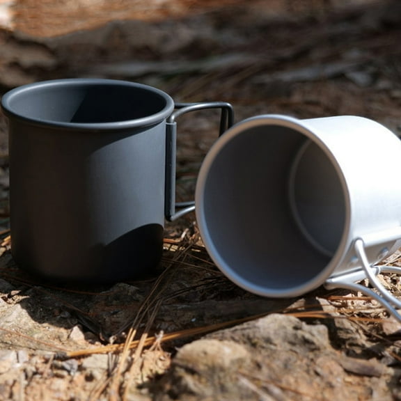 HONITANO 1Pack Backpacking Mug Aluminium Alloy Round for Outdoor Activities and Camping