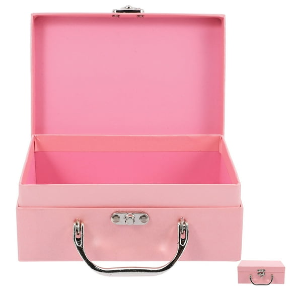 HONITANO 1Pack Decorative Storage Suitcase Box Pink 17.00X12.00X6.50CM For present Packing Gifting Home Use