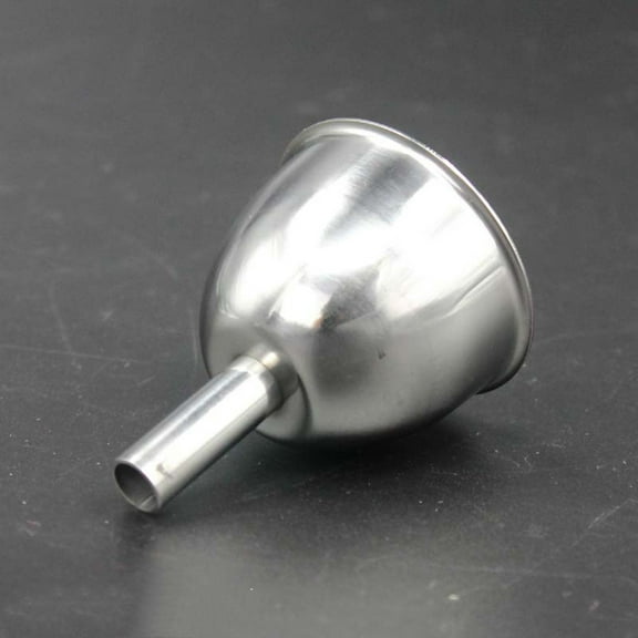 HONITANO 1Pack Oil Funnel Silver Narrow Stem Stainless Steel for Home Kitchen Cooking Bottling Liquids
