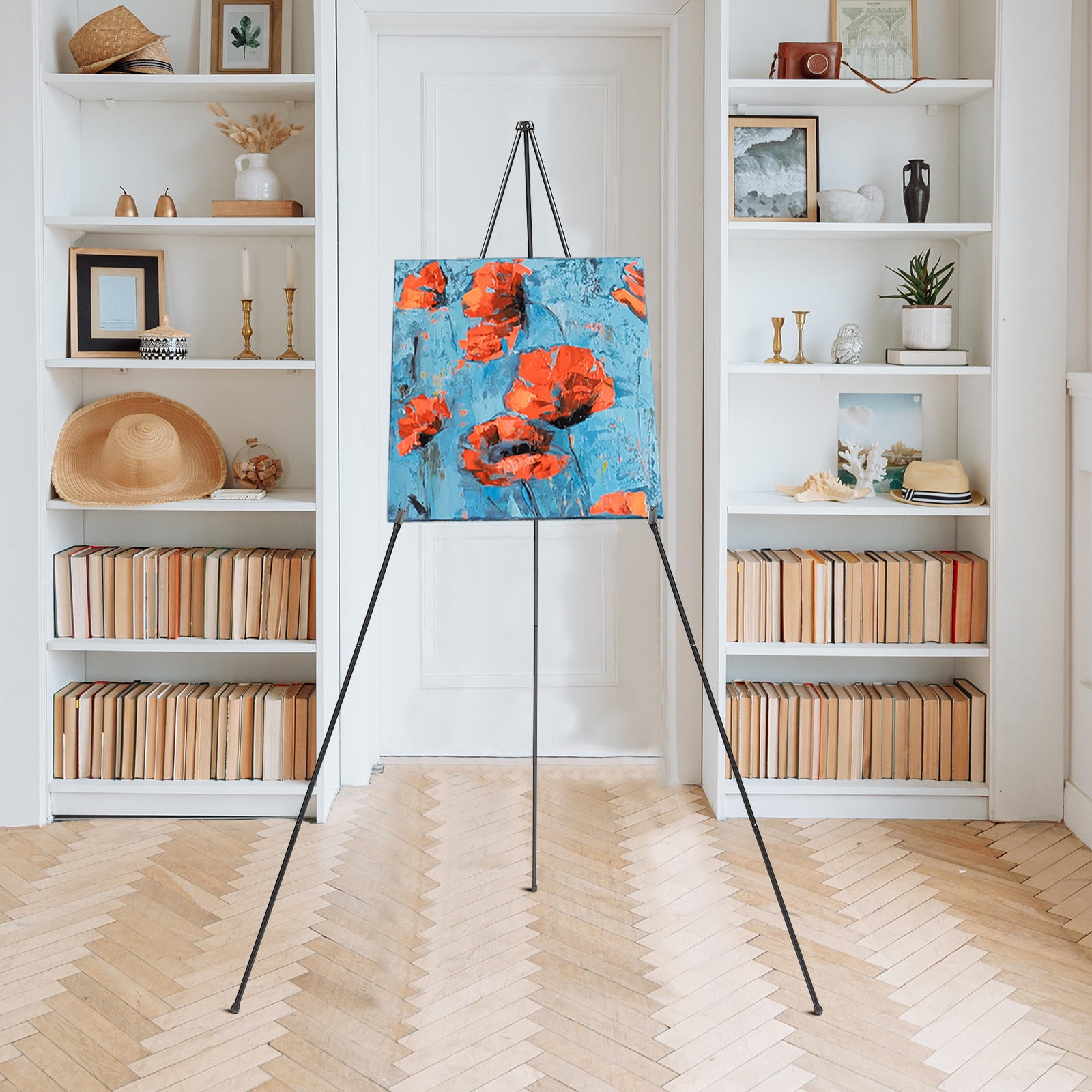 HONITANO 1Pack Sturdy Black Easel Stand for Painting and Display in Art Studios