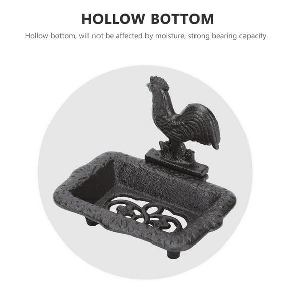 HONITANO 1Pc 5.70X4.32X4.32in Cast Iron Soap Holder for Home Decoration Bathroom Use Unique Soap Case