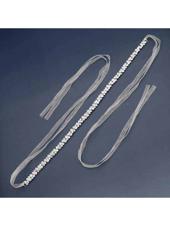 Women's Crystal Bridal Belt, 1 Piece Alloy Rhinestone Waistband Sash for Wedding Dress, Prom, Formal Gown Decor Accessory