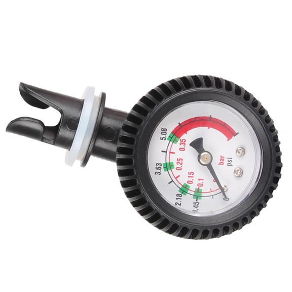 HONITANO 1Pcs Black Plastic Pressure Gauge for Inflatable Boat Air Pressure Testing 11.8X2.0X0.7In