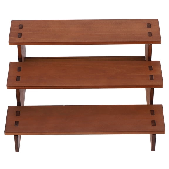 HONITANO 1Pcs Brown Wooden Tabletop Shelves For Women At Vendor Events