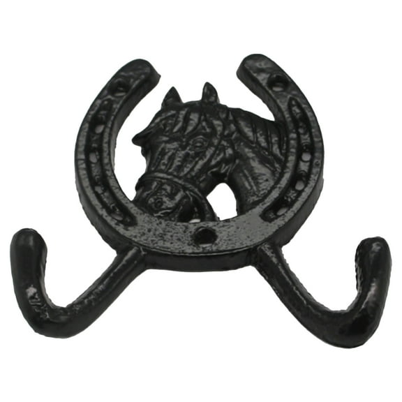 HONITANO 1Pcs Coat Hanger Horseshoe Shape Cast Iron Metal Hook For Hanging Hats In Bathrooms