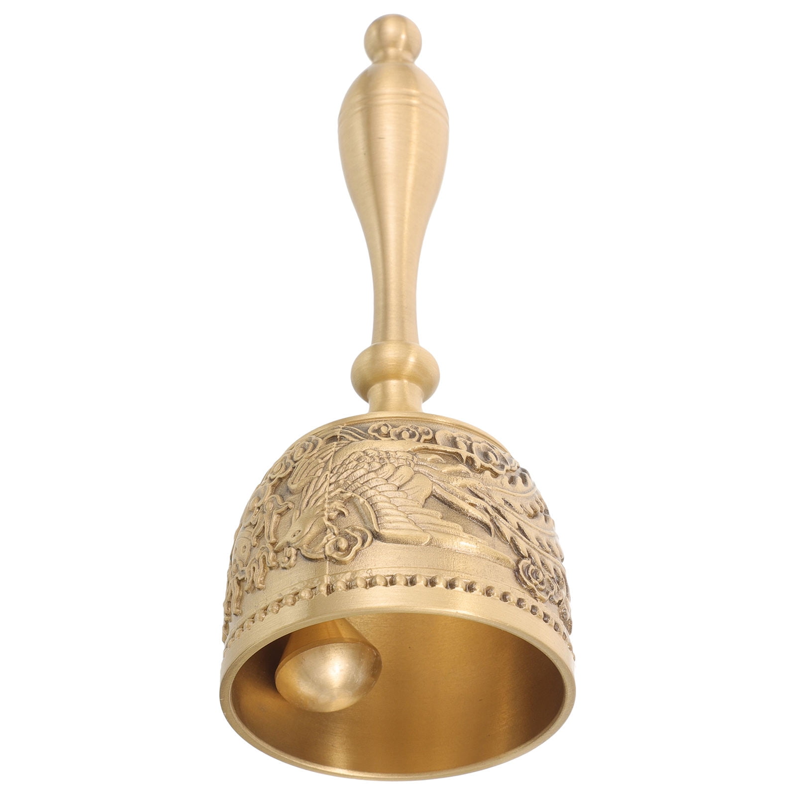 HONITANO 1Pcs Desktop Bell Hand Held Bell Copper Material Golden Color ...