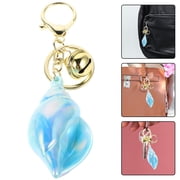 HONITANO Sky-Blue Conch Keychain, Color-Plated, Durable Acrylic and Metal, Ideal for Holding