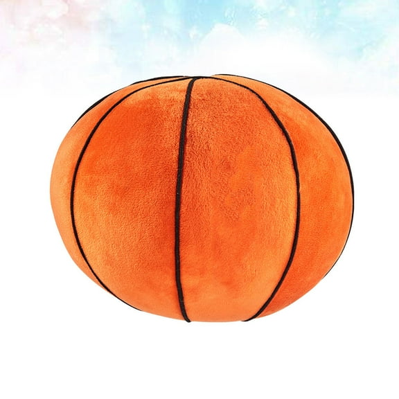 HONITANO 1Pcs Plush Basketball Shape Simulation Ball for Kids Birthday Party 8.7x8.7x8.7in