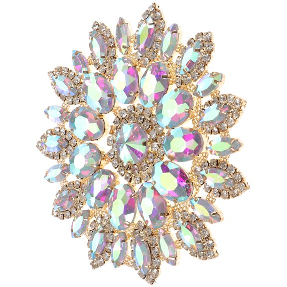 HONITANO 1 Piece Rhinestone Sew-On Patch with Hot Melt Adhesive, Iron-On for Clothes, Bags, and DIY Craft Projects