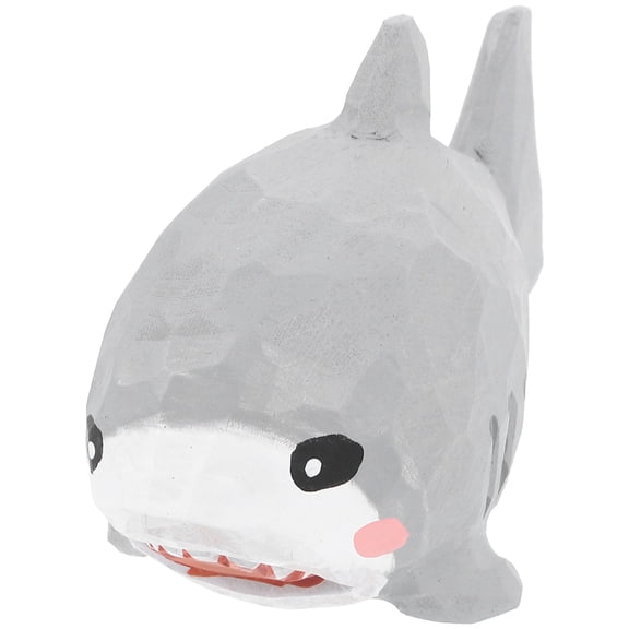 HONITANO 1Set 3D Shark Shape Wooden Hand Crafted Decor for Marine Theme Lovers