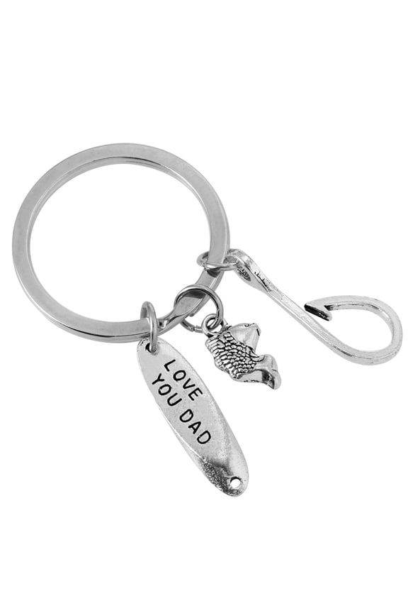 1Set Dad Keyring Father S Day present Lightweight Strong Metal Key Chain Tags 2.2X2.2X0.08Inch