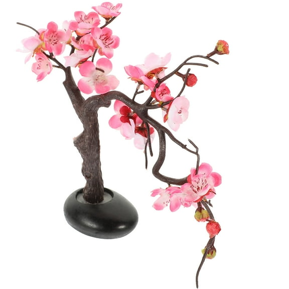 HONITANO 1Set Plum Blossom Sushi Sashimi Platter Decoration Pink Plastic Japanese Style Plate Dish Decoration