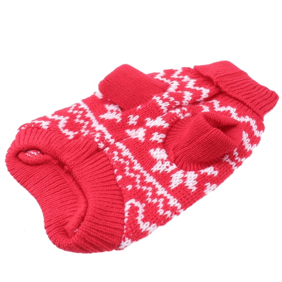 HONITANO 1Set Red Acrylic Dog Winter Knitwear for Warm Easy to Wear Puppy Clothes Festivals