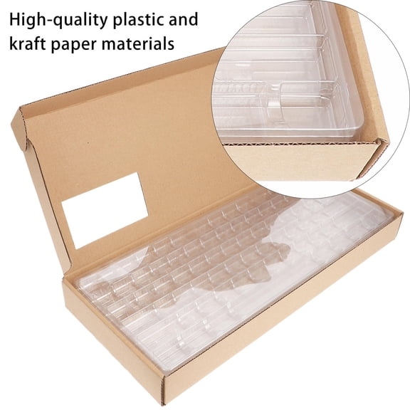 HONITANO 1Set Stackable Storage Box Keycap Organizer Rectangular Shape Portable For Travel Home Use Mechanical Keyboard
