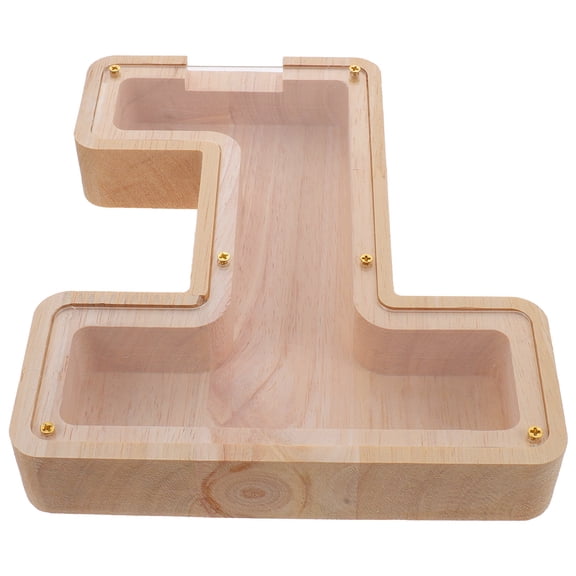 HONITANO Wood Money Box Bank Multi Wood Savings Decoration 1Set