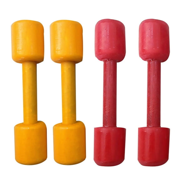 HONITANO 2 Pairs Small Fitness Dumbbell Childrens Playtime Exercise Tool Round Grip 11.8*1.6in