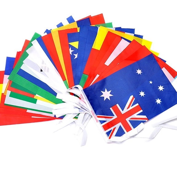 HONITANO 200 Flags Set Pennant Banner Flag Polyester Rectangle Assorted Color For Decoration 1Set