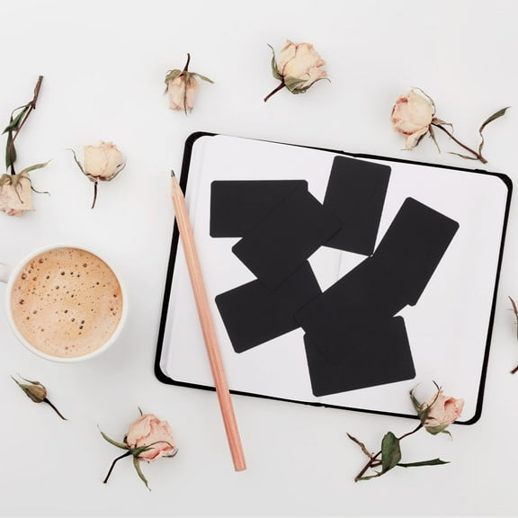 HONITANO 200Pcs Blank Postcards Black Rectangular For Diy And Gifting 8.3X3.3In