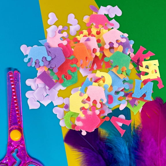 HONITANO 200Pcs Sew On Flowers Felt Fabric Embellishments Assorted Color For Home Decor And Party Supplies