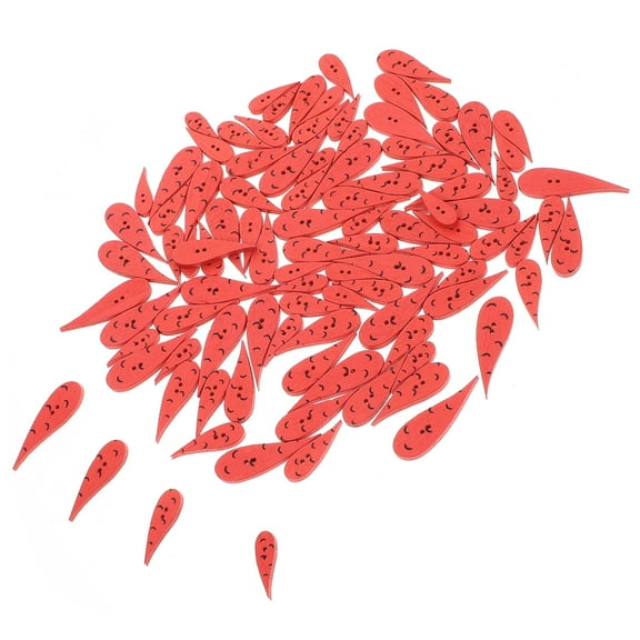 HONITANO 200Pcs Wood Carrot Nose Buttons For Snowman Crafts Christmas Handicraft Supplies Red Color