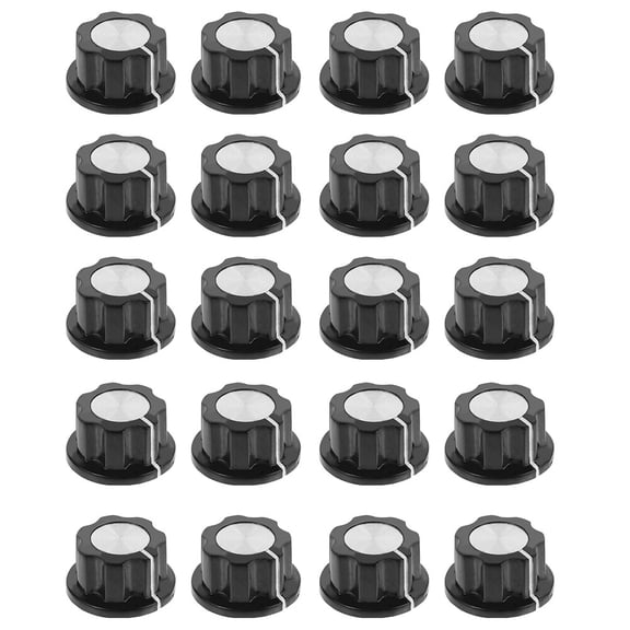 HONITANO 20Pcs Potentiometer Control Knob for Audio Device Volume Control Round 0.90X0.90X0.67In