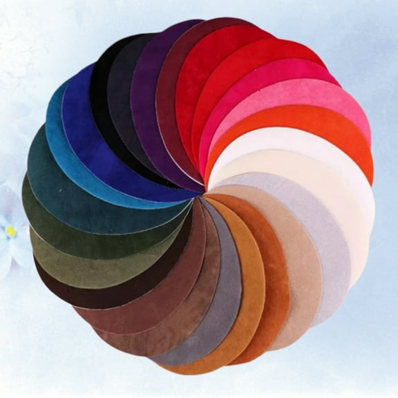 HONITANO 25Pcs Sew On Patch Assorted Color Suede Fabric for Clothes and Sweaters