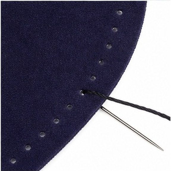 HONITANO 2Pairs Sew on Elbow Patches for Jackets and Sweaters, Oval Flannel, Pre Punched Holes