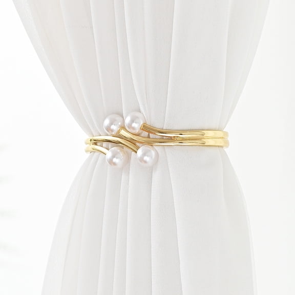 HONITANO 2Pcs All Match Style Metal Curtain Tiebacks For Studio Decorative Fixing 7x0.98x0.98in