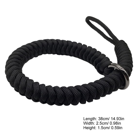 HONITANO 2Pcs Black Camera Hand Strap Quick Release Stainless Steel Ring for Secure Grip