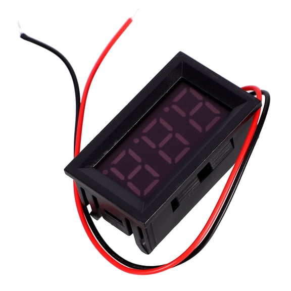 HONITANO Compact LED Digital Voltmeter, Black, Clear 3-Digit Display, Wide Range, 2Pcs