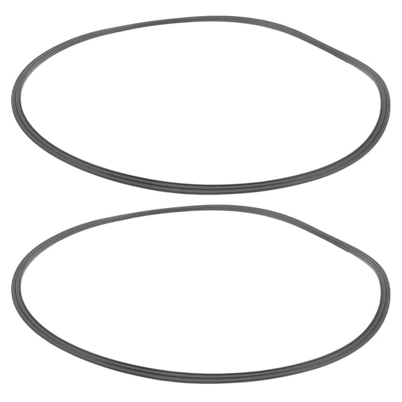 HONITANO 2Pcs Round Black Rubber Chair Leg Caps for Inclined Bar Stools 11.8x7.9x0.16in