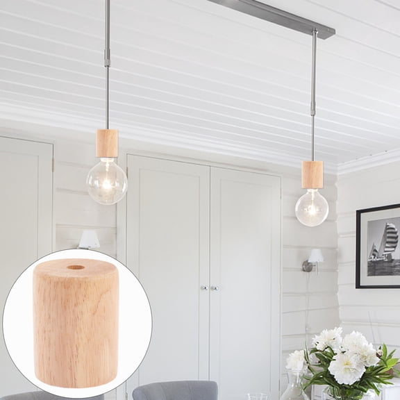 HONITANO 2Pcs Small Lamp Base Khaki Color Round Shape for Diy Design