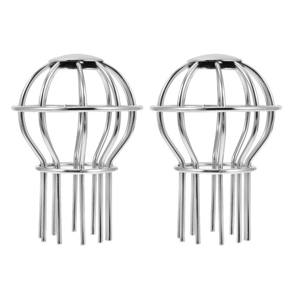 HONITANO 2-Pack Stainless Steel Gutter Guards for Downspouts, Rooftop Drainage , 10.5 x 7.5 x 4 Inches