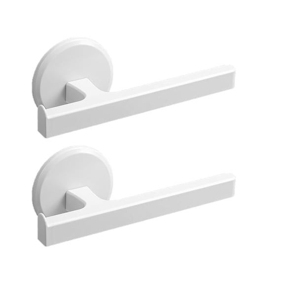 HONITANO 2Pcs Towel Rack for Bathrooms T-shaped White Acrylic Abs Toothpaste and Toothbrush Holder