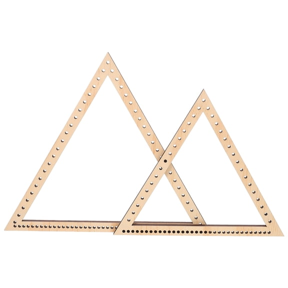 HONITANO 2-Piece Khaki Triangle Woven Carpet Kit for Wall Hanging, Crafting, Projects, and Knitting