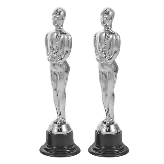 HONITANO 2Pcs Trophy for Kids Silver Miniature Cup Sports Reward Decorative Prop 17.0X4.9X4.9in