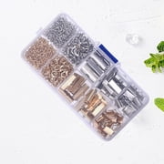 HONITANO 370Pcs Metal Ribbon Clamps for Jewelry Making Necklace Bracelet Ends Accessories