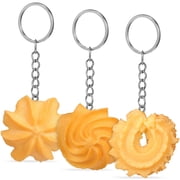 HONITANO 3-Piece Biscuit Keychain Set Bag Charm Pendant for Kids, Family, and Friends Giving