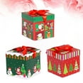 thumbnail image 1 of HONITANO 3Pcs Christmas present Box Assorted Color Square Paper Storage Small 10 x 10 x 10cm, 1 of 8