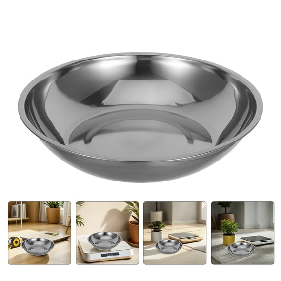 HONITANO 3 Pcs Plated Stainless Steel Digital Scale Tray, Weighing Pan Set for Accurate Food, Jewelry, Lab and Kitchen Use