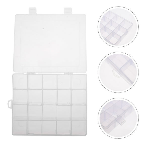 HONITANO 3Pcs Small Organizer Box for Loose Beads in Transparent Plastic Material